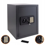SEJF ELEKTRONICZNY 42X31X35 CM Z PÓŁKĄ STALOWY NA KOD KLUCZ AWARYJNY