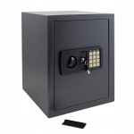 SEJF ELEKTRONICZNY 42X31X35 CM Z PÓŁKĄ STALOWY NA KOD KLUCZ AWARYJNY