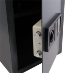 SEJF ELEKTRONICZNY 42X31X35 CM Z PÓŁKĄ STALOWY NA KOD KLUCZ AWARYJNY