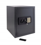 SEJF ELEKTRONICZNY 42X31X35 CM Z PÓŁKĄ STALOWY NA KOD KLUCZ AWARYJNY