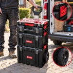ZESTAW SKRZYŃ NARZĘDZIOWYCH QBRICK PRO CART 3 ORGANIZER WÓZEK NA KOŁACH