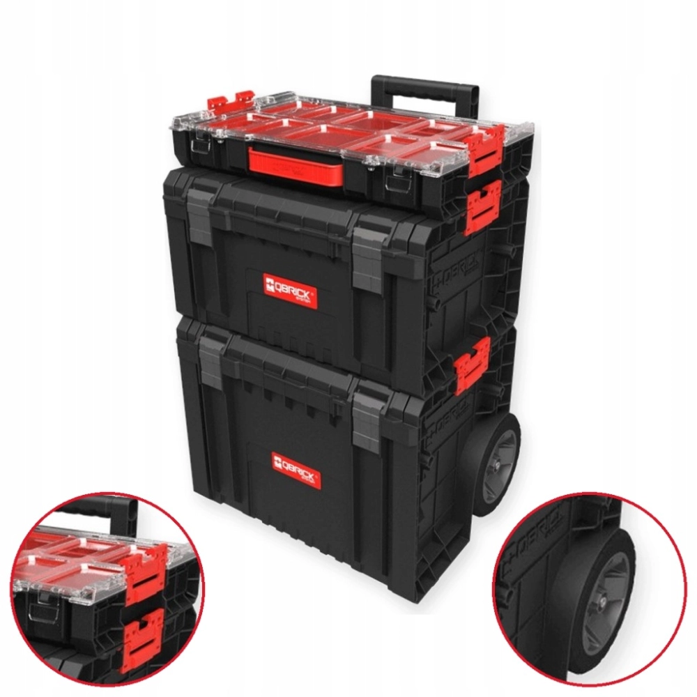 ZESTAW SKRZYŃ NARZĘDZIOWYCH QBRICK PRO CART 2 ORGANIZER WÓZEK NA KOŁACH