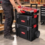 ZESTAW SKRZYŃ NARZĘDZIOWYCH QBRICK PRO CART 2 ORGANIZER WÓZEK NA KOŁACH