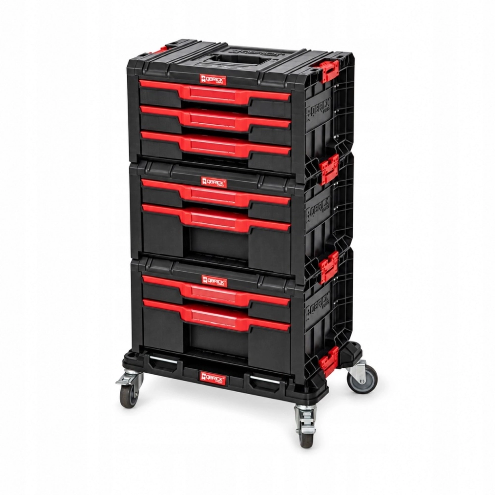 ZESTAW SKRZYNEK NARZĘDZIOWYCH QBRICK PRO SET1 3W1 SZUFLADY MODUŁOWE
