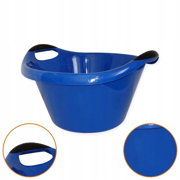 MISKA PLASTIKOWA 10 L 370 MM Z UCHWYTAMI DO PRANIA SPRZĄTANIA AGD