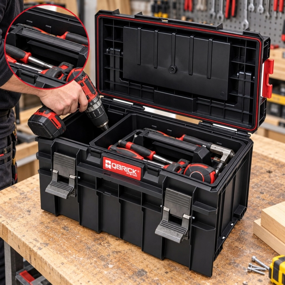 SKRZYNIA NARZĘDZIOWA QBRICK ONE 350 VARIO 38 L MODUŁOWA PRZEGRODY
