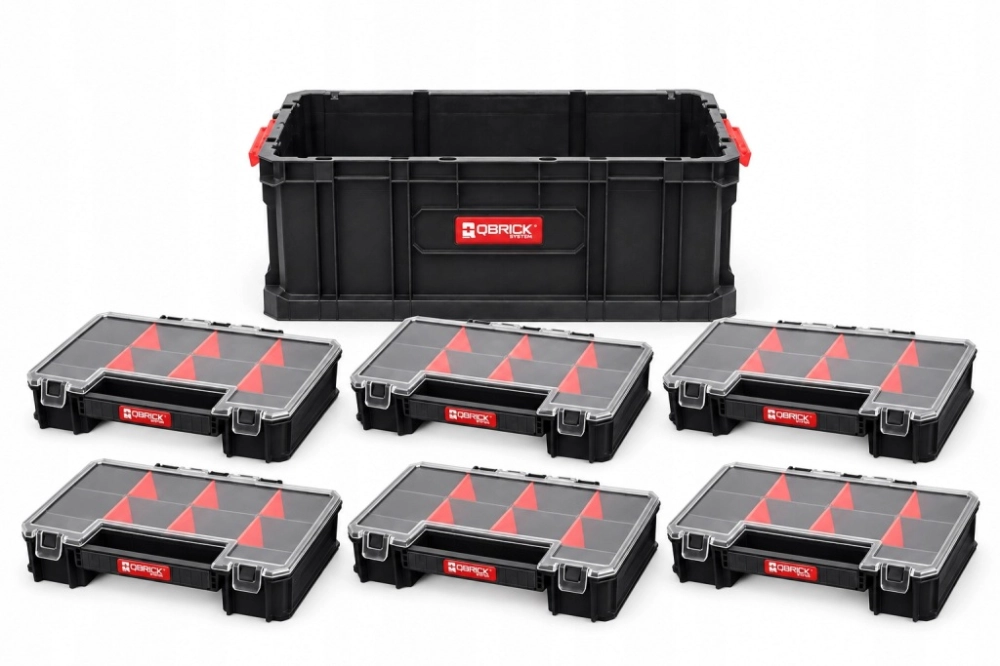SKRZYNIA NARZĘDZIOWA QBRICK TWO BOX 200 ZESTAW 6 ORGANIZERÓW MULTI