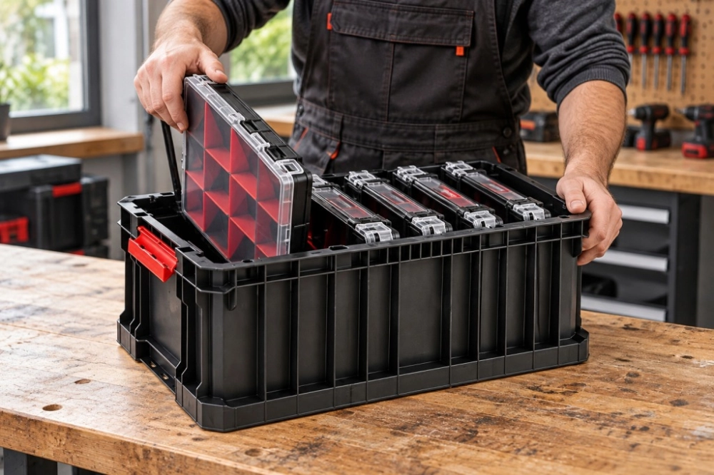 SKRZYNIA NARZĘDZIOWA QBRICK TWO BOX 200 ZESTAW 6 ORGANIZERÓW MULTI