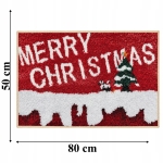 WYCIERACZKA ŚWIĄTECZNA 50X80 CM MATA POD DRZWI MERRY CHRISTMAS