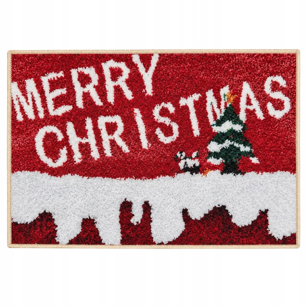 WYCIERACZKA ŚWIĄTECZNA 50X80 CM MATA POD DRZWI MERRY CHRISTMAS