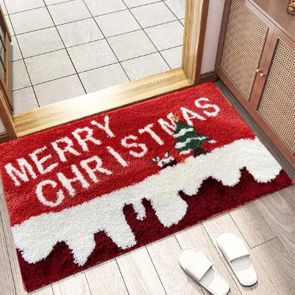 WYCIERACZKA ŚWIĄTECZNA 50X80 CM MATA POD DRZWI MERRY CHRISTMAS