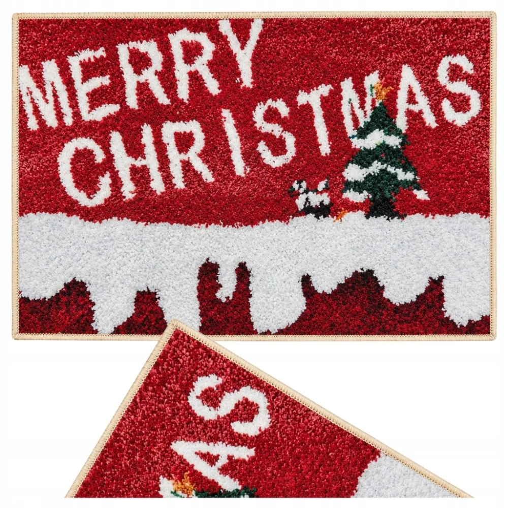WYCIERACZKA ŚWIĄTECZNA 50X80 CM MATA POD DRZWI MERRY CHRISTMAS