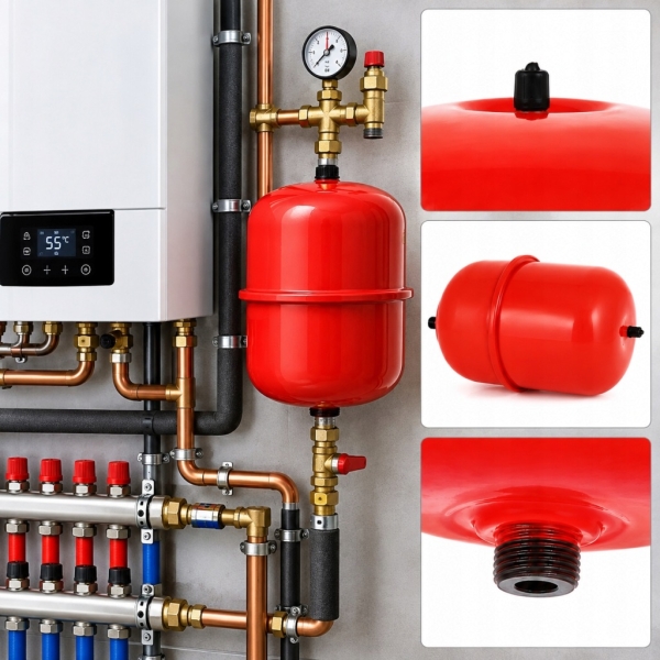 NACZYNIE PRZEPONOWE WZBIORCZE DO C.O. CO 36L ZBIORNIK DO INSTALACJ NACZYNKO