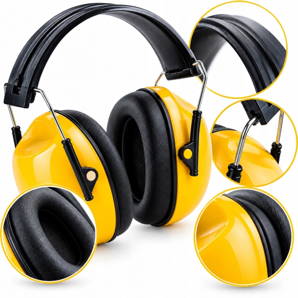 SŁUCHAWKI NAUSZNIKI PRZECIWHAŁASOWE WYGŁUSZAJĄCE OCHRONNE BHP ROBOCZE