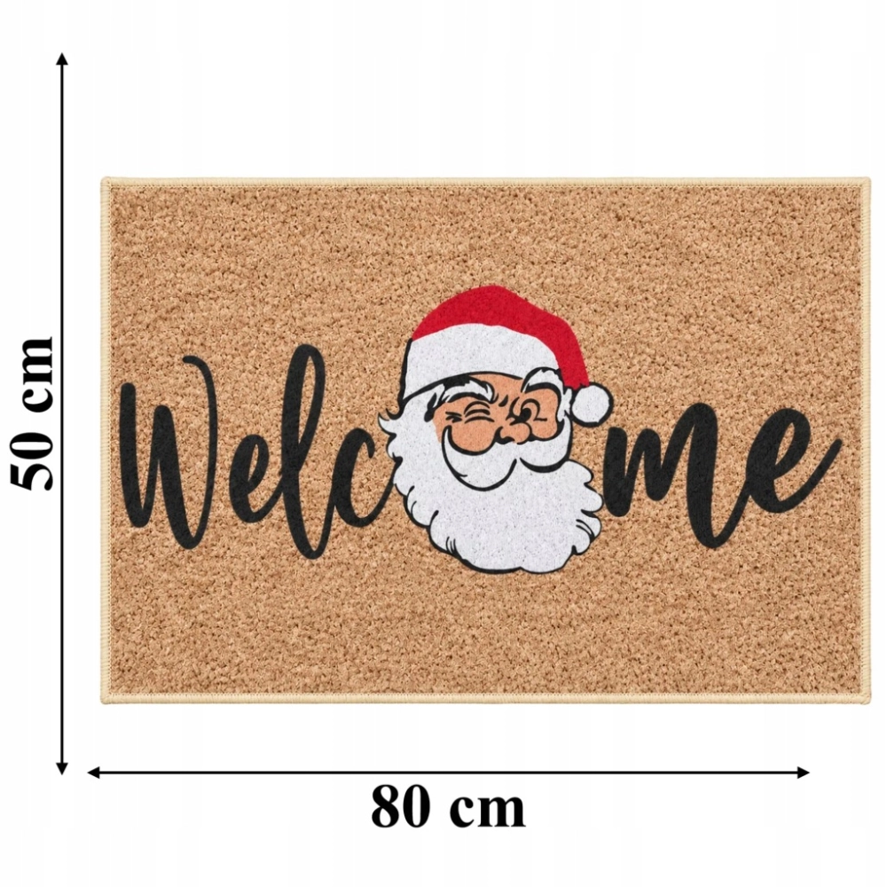 WYCIERACZKA ŚWIĄTECZNA 50X80 CM MATA POD DRZWI WELCOME