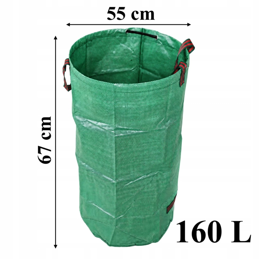 WOREK OGRODOWY 160 L TORBA POJEMNIK NA LIŚCIE TRAWĘ
