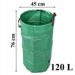 WOREK OGRODOWY 120 L TORBA POJEMNIK NA LIŚCIE TRAWĘ