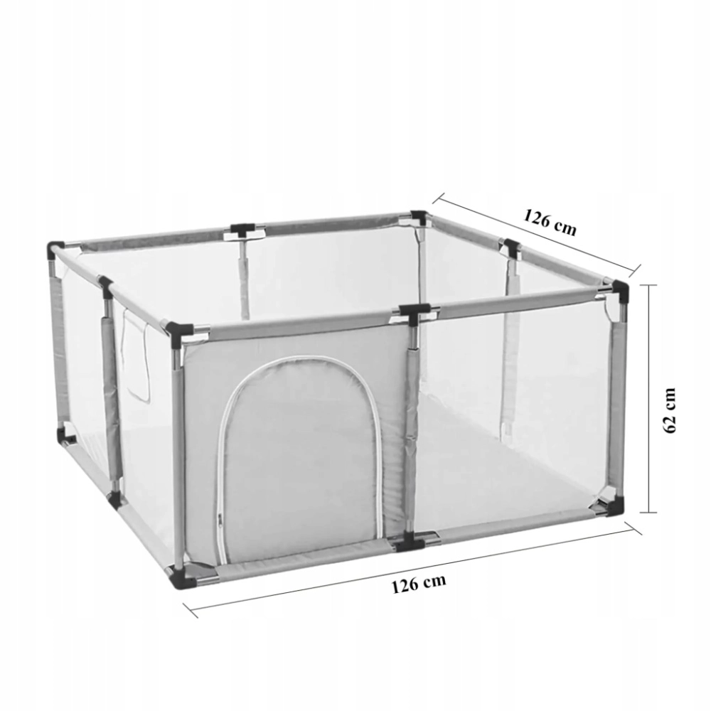 KOJEC DLA DZIECI SKŁADANY 126X126 CM SUCHY BASEN PLAC ZABAW PIŁKI