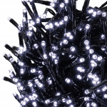 LAMPKI ŚWIĄTECZNE 200 LED CHOINKOWE DEKORACYJNE SZNUR 20 M BIAŁE ZIMNE