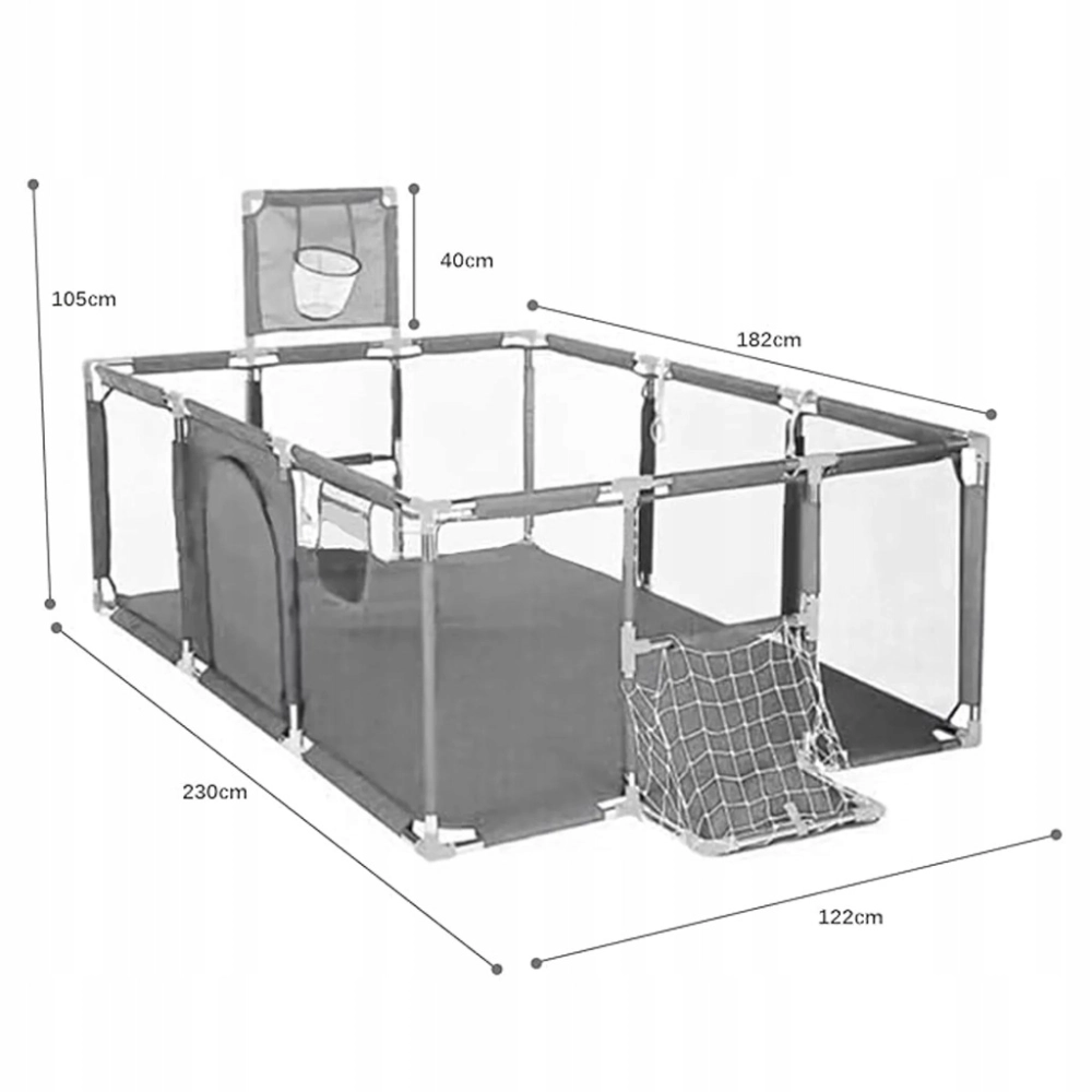 KOJEC DLA DZIECI 230X120 CM SUCHY BASEN PLAC ZABAW BOISKO PIŁKI