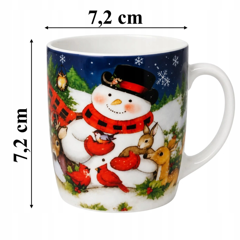 KUBEK ŚWIĄTECZNY 200 ML MIKOŁAJ BAŁWAN CHOINKA PREZENT NA ŚWIĘTA