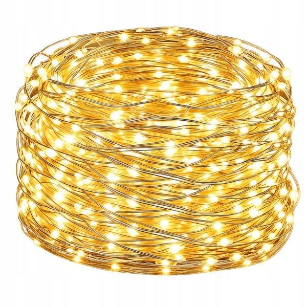 LAMPKI CHOINKOWE DRUCIKI 200 LED DIODY DEKORACJA ŚWIĄTECZNA ŚWIATEŁKA 6 M