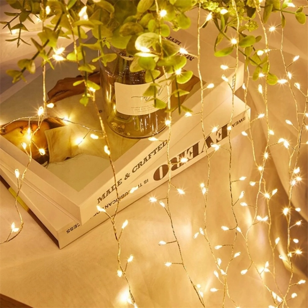 LAMPKI CHOINKOWE DRUCIKI 200 LED DIODY DEKORACJA ŚWIĄTECZNA ŚWIATEŁKA 6 M