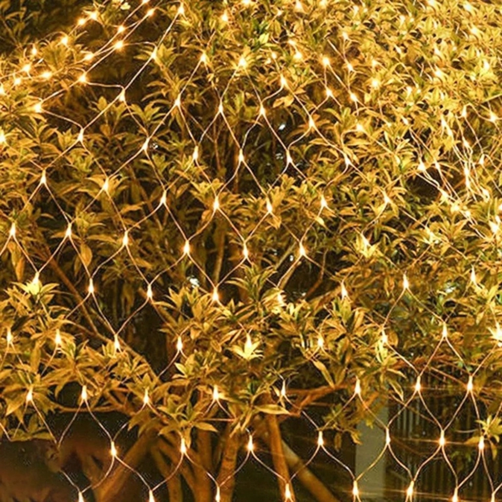KURTYNA ŚWIETLNA LAMPKI 144 LED ŚWIĘTA BIAŁE CIEPŁE 2X2 M 8 TRYBÓW