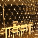 KURTYNA ŚWIETLNA LAMPKI 144 LED ŚWIĘTA BIAŁE CIEPŁE 2X2 M 8 TRYBÓW