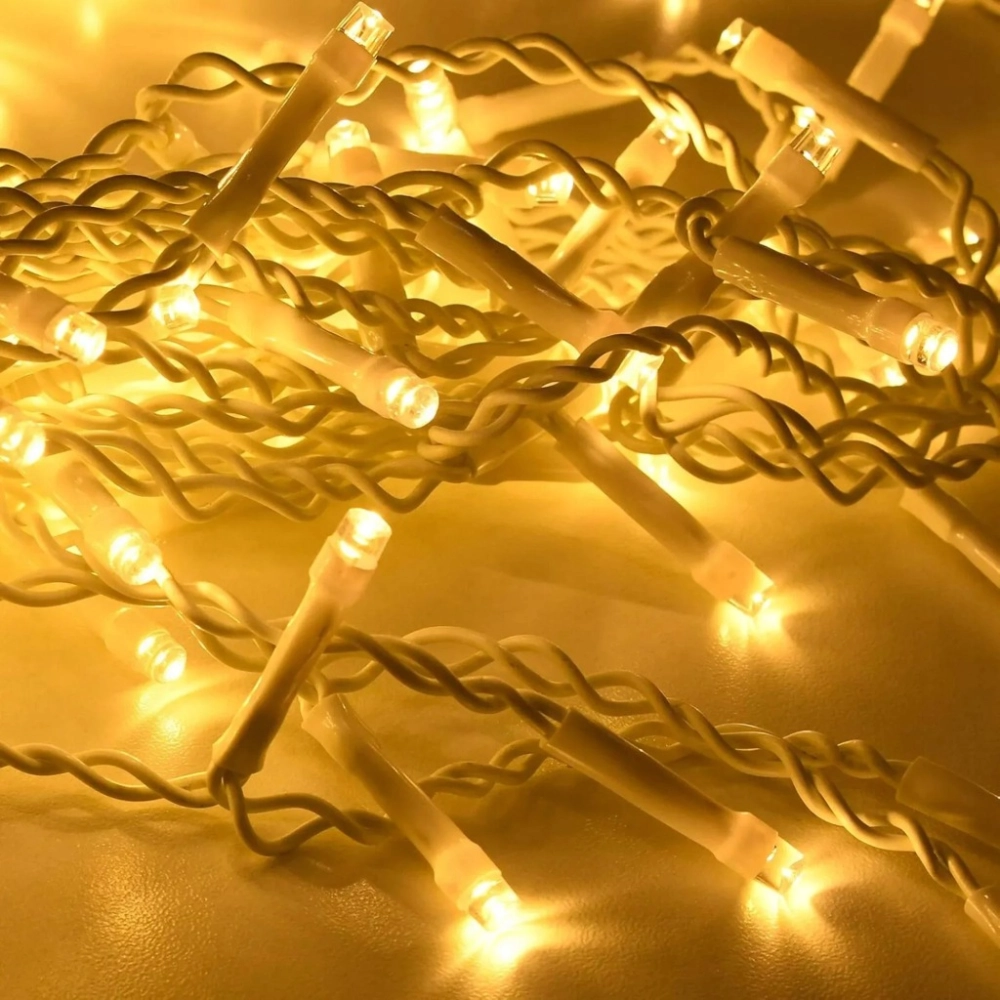 KURTYNA ŚWIETLNA LAMPKI CHOINKOWE SOPLE 96 LED BIAŁA CIEPŁA USB 3,5 M