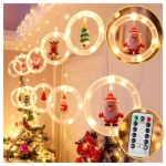 KURTYNA ŚWIETLNA 110 LED KÓŁKA Z FIGURKAMI 10 SZT 8 TRYBÓW LAMPKI