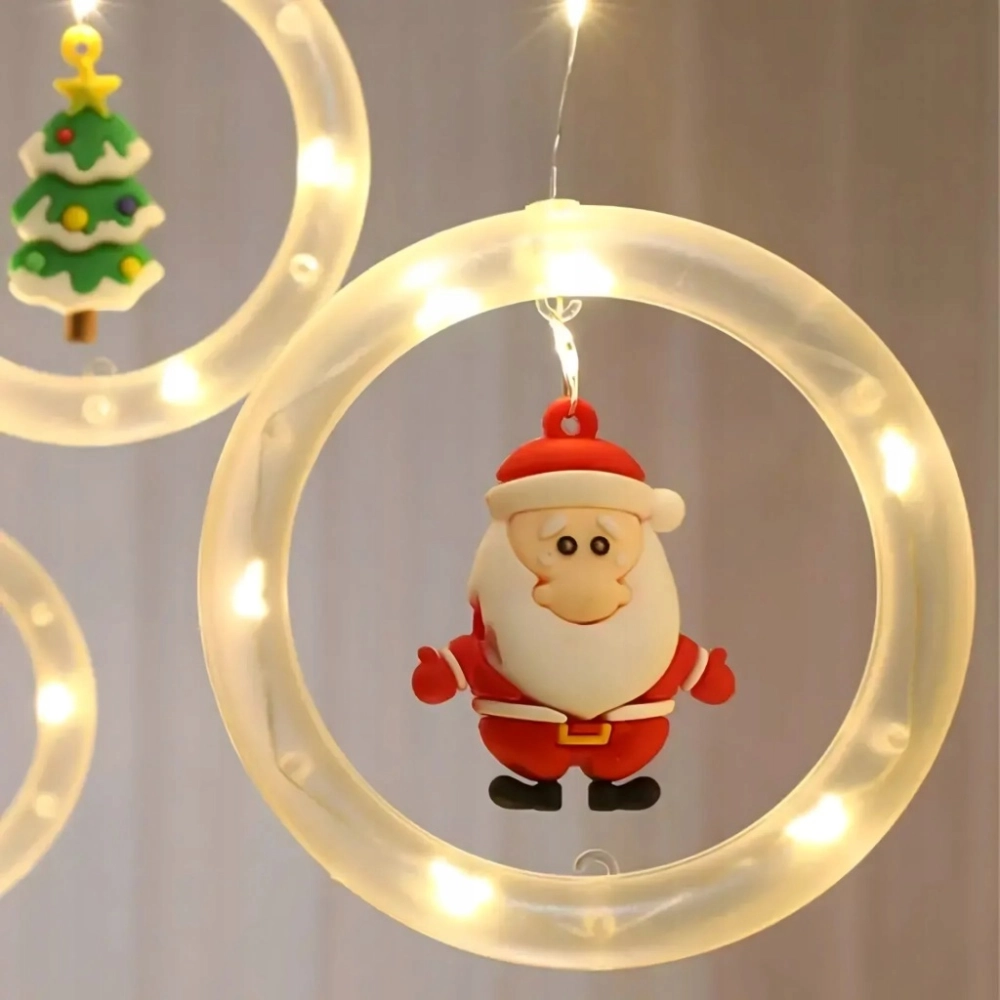 KURTYNA ŚWIETLNA 110 LED KÓŁKA Z FIGURKAMI 10 SZT 8 TRYBÓW LAMPKI