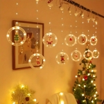 KURTYNA ŚWIETLNA 110 LED KÓŁKA Z FIGURKAMI 10 SZT 8 TRYBÓW LAMPKI