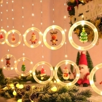 KURTYNA ŚWIETLNA 110 LED KÓŁKA Z FIGURKAMI 10 SZT 8 TRYBÓW LAMPKI