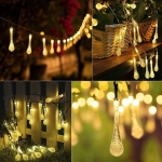 GIRLANDA ŚWIETLNA SOPLE OGRODOWA ŚWIĄTECZNA SOLARNA 50 LED ŁAŃCUCH 7,5 M