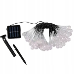 GIRLANDA ŚWIETLNA SOPLE OGRODOWA ŚWIĄTECZNA SOLARNA 50 LED ŁAŃCUCH 7,5 M