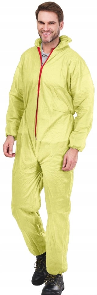 ZESTAW KOSTIUM + RĘKAWICZKI KOMBINEZON STRÓJ BREAKING BAD ŻÓŁTY XL