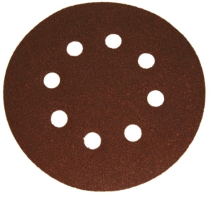 KRĄŻKI ŚCIERNE NA RZEP Z OTWORAMI 125mm P120 5szt