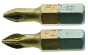 KOŃCÓWKI KRZYŻOWE PZ1 x 25mm 2szt BIT BITY KOMPLET