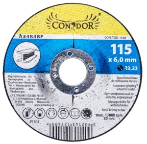 TARCZA KORUNDOWA DO SZLIFOWANIA METALU 115 x 6 mm