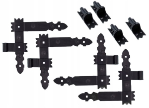 ZAWIAS GARAŻOWY DRZWI PASOWY KĄTOWY DUŻY KPL 4 szt