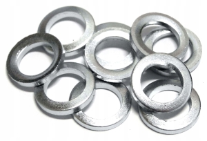 PODKŁADKI DO ZAWIASÓW 50 szt 14 x 2 mm OCYNK BIAŁY