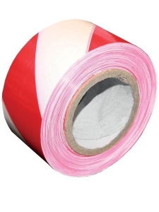 TAŚMA OSTRZEGAWCZA BIAŁO CZERWONA 80mm / 100m