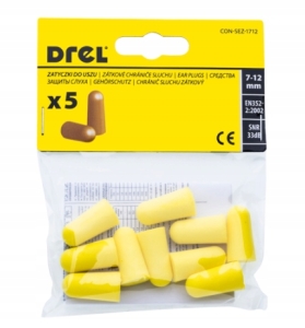 ZATYCZKI PIANKOWE DO USZU STOPERY SNR33dB 5 PAR