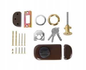 ZAMEK DRZWIOWY NAKŁADANY 50 mm ŁUCZNIK BRĄZ