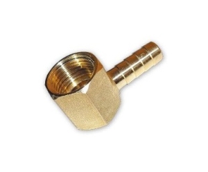 ŁĄCZNIK MOSIĘŻNY KĄTOWYDO WĘŻA 9mm GW 1/2 ZŁĄCZKA