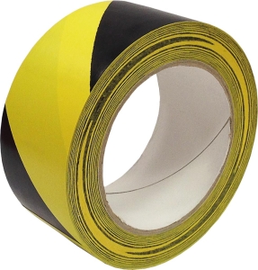 TAŚMA OSTRZEGAWCZA SAMOPRZYLEPNA WINYLOWA ŻÓŁTA