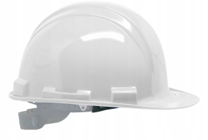 HEŁM OCHRONNY KASK BUDOWLANY REGULOWANY BIAŁY