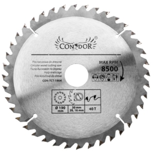 TARCZA DO PILARKI WIDIOWA 190 X 30 MM 40T