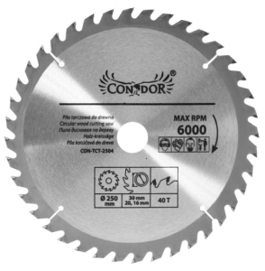 PIŁA TARCZOWA DO DREWNA 250 mm 40 T ZĘBY WIDIA